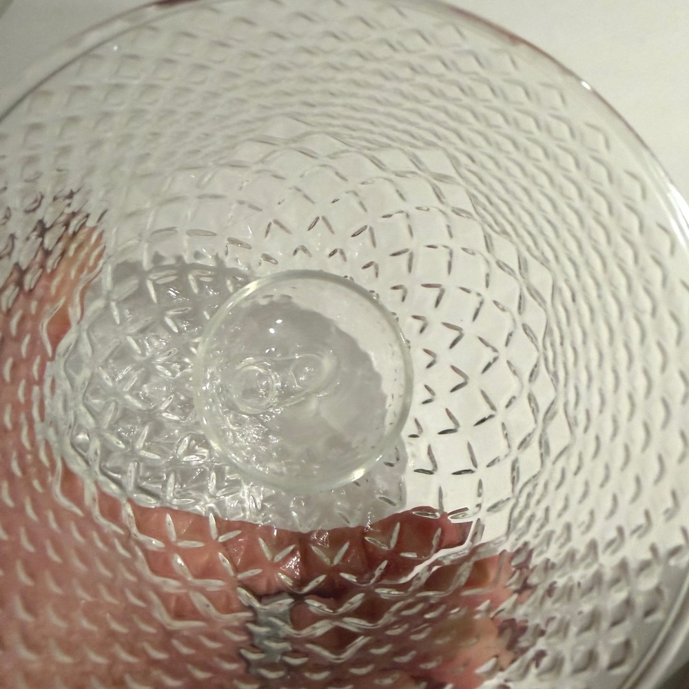 Pineapple Glass Levoair Essential Oil Diffuser Rose Gold Base Clear Hobnail - Picture 4 of 8